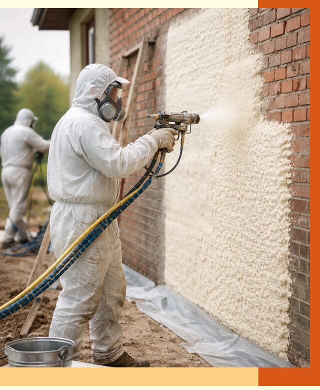 Утепление кирпичного дома ППУ в Ангарске под ключ от 6678 руб. | ТепломастерНгр