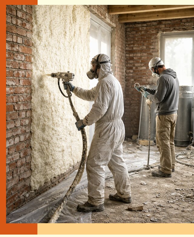 Утепление кирпичного дома пенополиуретаном в Ангарске