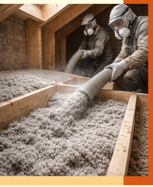 Утепление коттеджа эковатой в Ангарске от 2569 руб./м² — комплексная задувка и монтаж | ТепломастерНгр