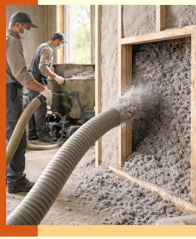 Утепление коттеджа эковатой в Ангарске с гарантией качества