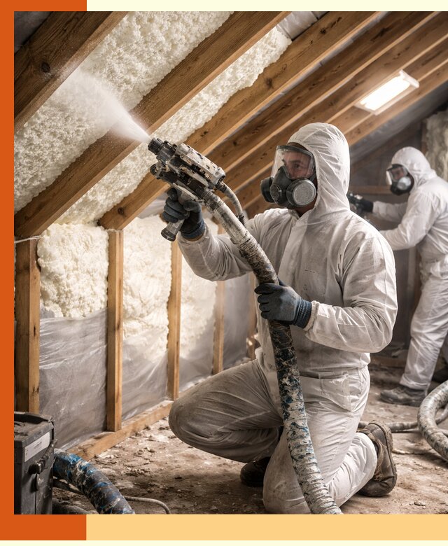 Утепление чердака пенополиуретаном (ППУ) в Ангарске