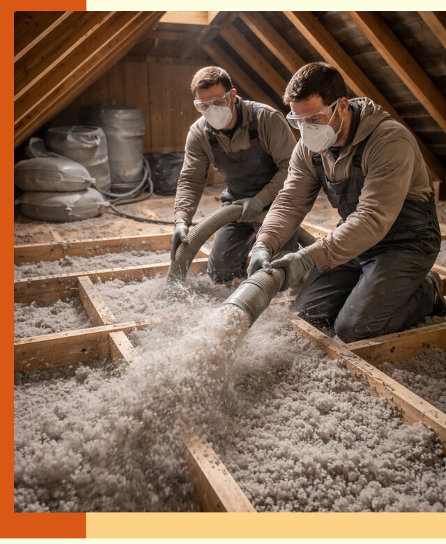 Утепление чердака эковатой в Ангарске — быстро и надёжно