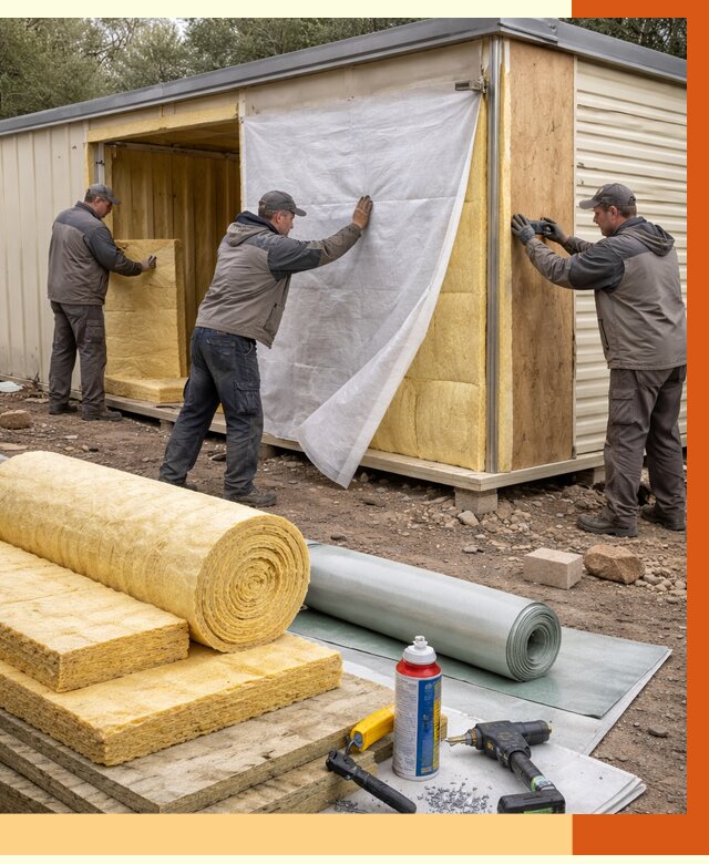 Утепление строительной бытовки в Ангарске от 12843 руб. под ключ | ТепломастерНгр