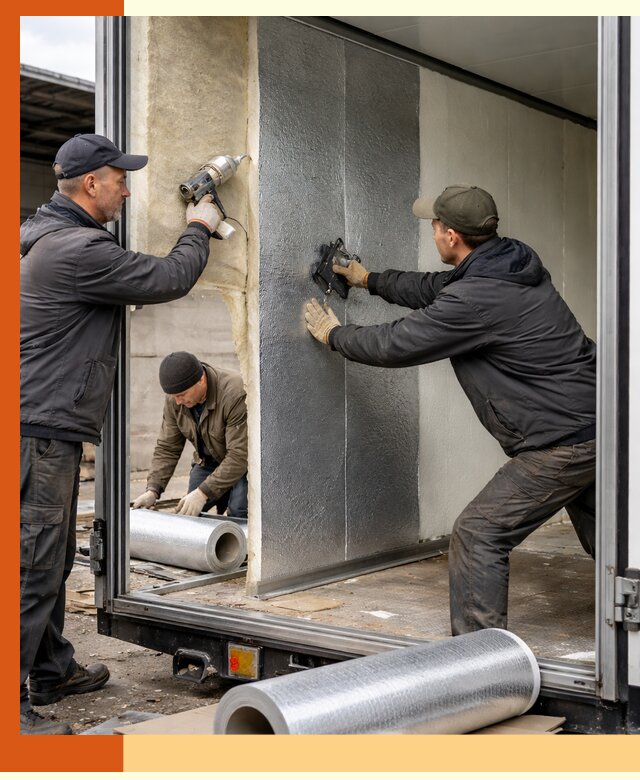 Утепление холодильного кузова в Ангарске — монтаж и теплоизоляция