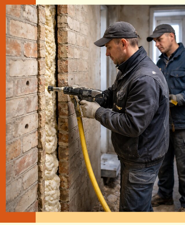 Межстеновое утепление пенополиуретаном в Ангарске