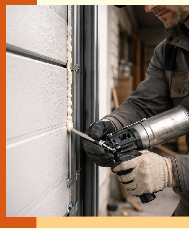 Заполнение пустот ворот в Ангарске профессионально и герметично