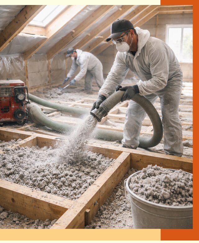 Утепление эковатой в Ангарске от 3031 руб./м2 — монтаж и задувка | ТепломастерНгр