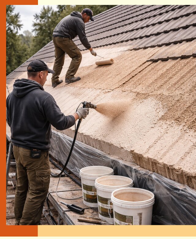 Утепление кровли жидкой пробкой в Ангарске для домов и зданий
