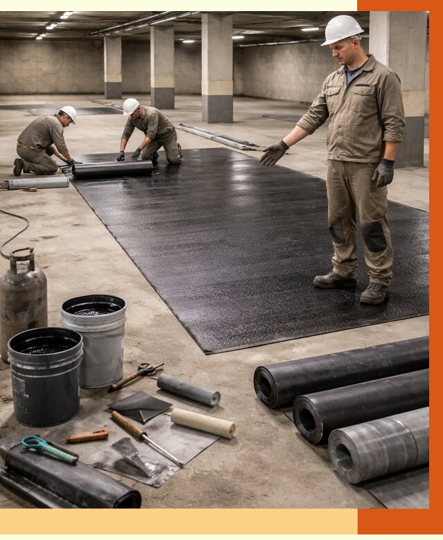 Гидроизоляция паркинга в Ангарске от 1233 руб/м² — профессиональная защита | ТепломастерНгр