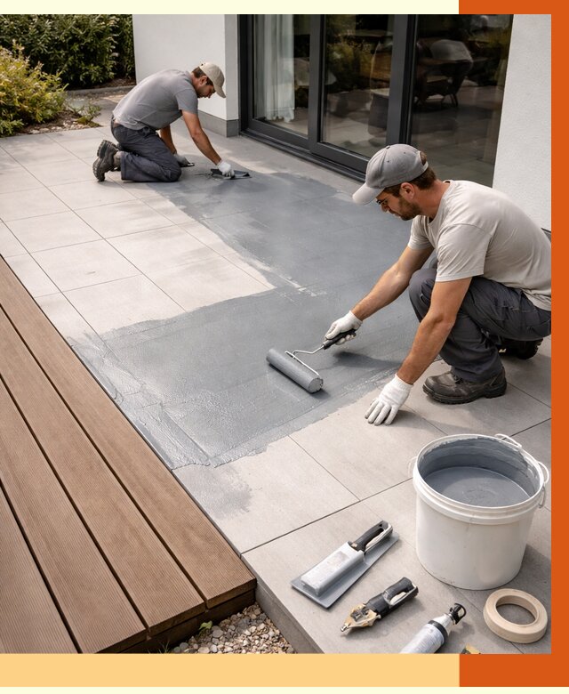 Гидроизоляция террасы в Ангарске под ключ от 7706 руб./м² | ТепломастерНгр