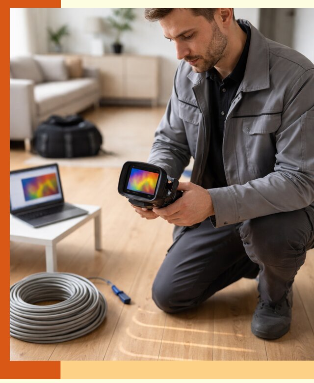 Тепловизионное обследование тёплого пола в Ангарске для точной диагностики