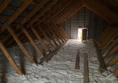 Утепление мансарды ППУ